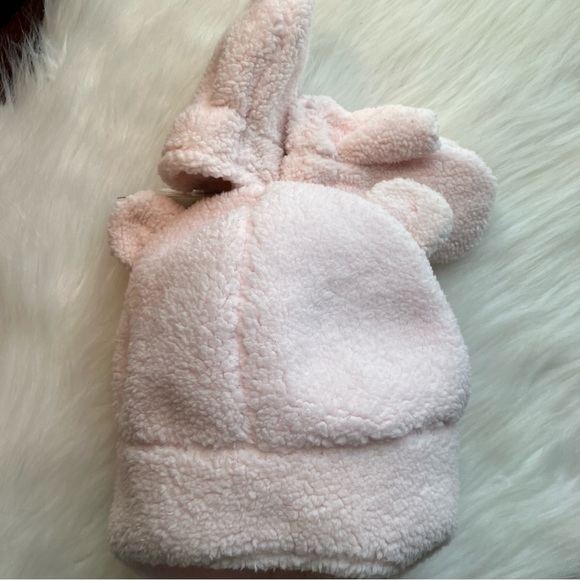 Carter’s Pale Pink Baby Girl Sherpa Plush Hat and Mitten Gloves Set 12-24 Months - Picture 2 of 6